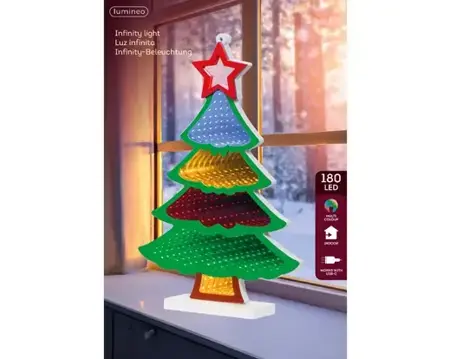 Lumineo led infinity kerstboom 180LED multi - afbeelding 1