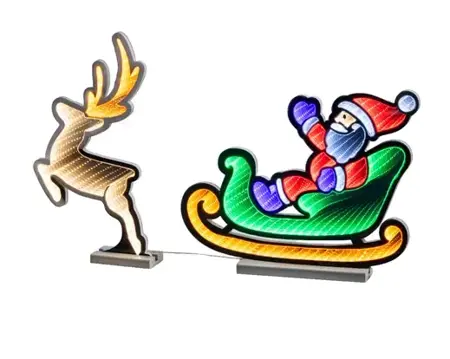 Lumineo led infinity kerstman in slee 429LED koel wit/warm wit - afbeelding 2