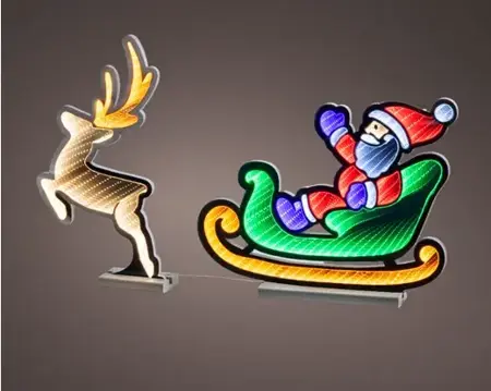 Lumineo led infinity kerstman in slee 429LED koel wit/warm wit - afbeelding 3