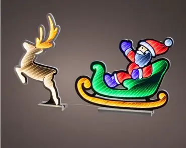 Lumineo led infinity kerstman in slee 429LED koel wit/warm wit - afbeelding 3