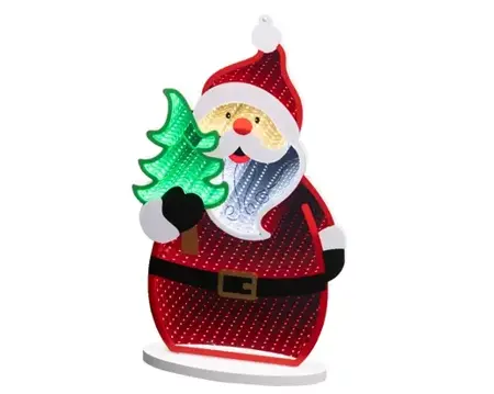 Lumineo led infinity kerstman met kerstboom 215LED multi - afbeelding 2