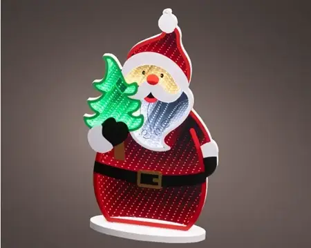 Lumineo led infinity kerstman met kerstboom 215LED multi - afbeelding 3