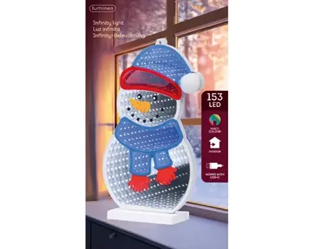 Lumineo led infinity sneeuwpop 153LED multi - afbeelding 1