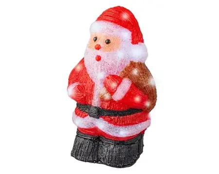 Lumineo led kerstman 30LED rood/koel wit - afbeelding 3