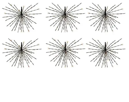 Lumineo led poolster set van 6 45cm-432l zwart/klassiek warm - afbeelding 2