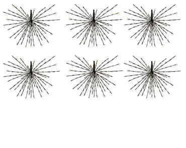 Lumineo led poolster set van 6 45cm-432l zwart/klassiek warm - afbeelding 2