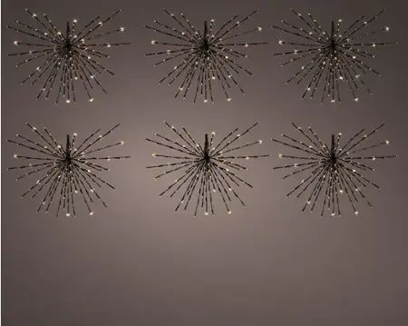 Lumineo led poolster set van 6 45cm-432l zwart/klassiek warm - afbeelding 3