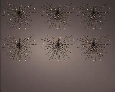 Lumineo led poolster set van 6 45cm-432l zwart/klassiek warm - afbeelding 3