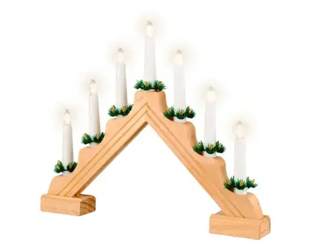 Lumineo led raamdeco l5b39h32cm naturel/warm wit - afbeelding 1