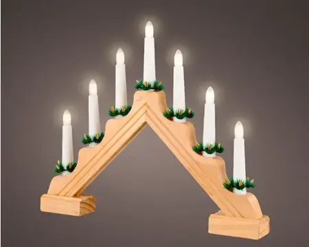 Lumineo led raamdeco l5b39h32cm naturel/warm wit - afbeelding 2