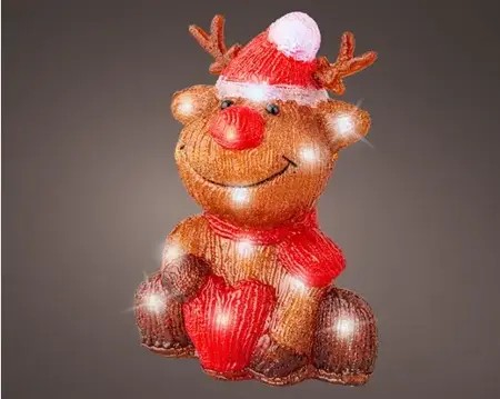 Lumineo led rendier 20LED bruin/koel wit - afbeelding 4