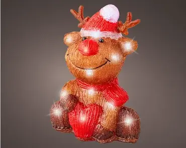 Lumineo led rendier 20LED bruin/koel wit - afbeelding 4