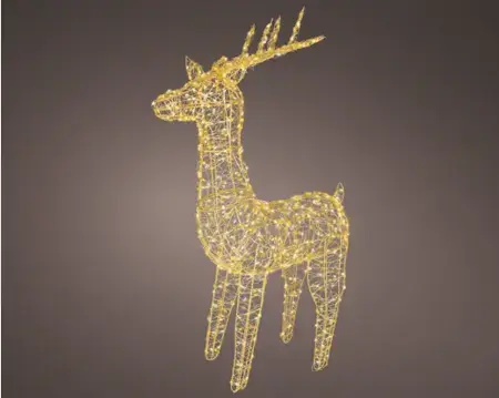 Lumineo led rendier 20x57x104cm-800led goud/warm wit/klassiek warm - afbeelding 2