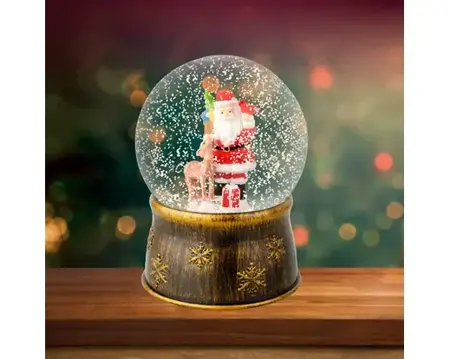 Lumineo led schudbol kerstman warm wit - afbeelding 2