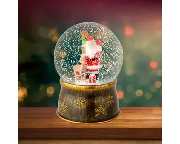 Lumineo led schudbol kerstman warm wit - afbeelding 2