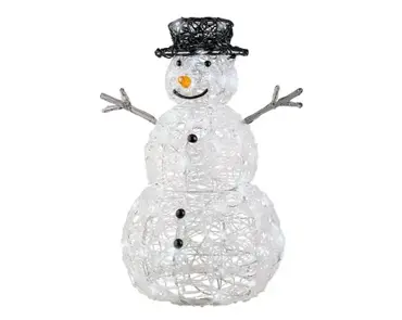 Lumineo led sneeuwpop 80LED transparant/koel wit - afbeelding 3