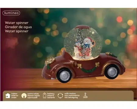 Lumineo led waterspinner auto warm wit - afbeelding 1