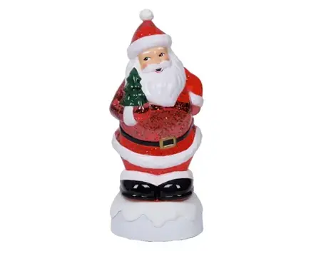 Lumineo led waterspinner kerstman met boom warm wit - afbeelding 2
