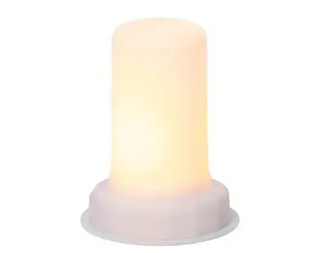 Lumineo ledkaars d7.5h9.5cm wit/flame - afbeelding 1