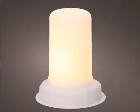 Lumineo ledkaars d7.5h9.5cm wit/flame - afbeelding 2