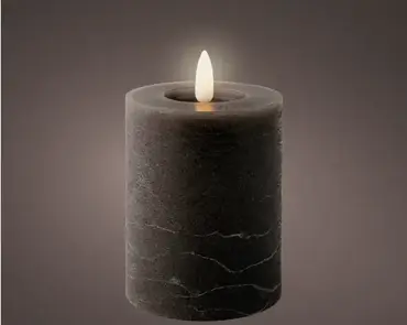 Lumineo ledkaars d7h11cm grijs - afbeelding 2