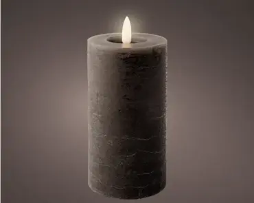 Lumineo ledkaars d7h15cm grijs - afbeelding 2