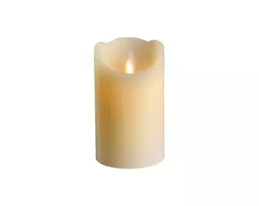 Lumineo Ledkaars flakker D7,5xH12,5cm creme - afbeelding 2