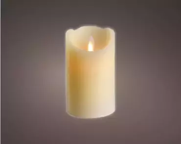 Lumineo Ledkaars flakker D7,5xH12,5cm creme - afbeelding 3