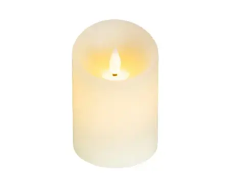 Lumineo ledkaars wave vlam 7.5x10.5cm creme/warm wit - afbeelding 1
