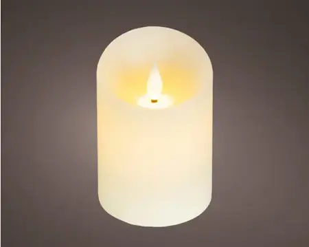 Lumineo ledkaars wave vlam 7.5x10.5cm creme/warm wit - afbeelding 2
