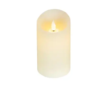Lumineo ledkaars wave vlam 7.5x13.5cm creme/warm wit - afbeelding 1