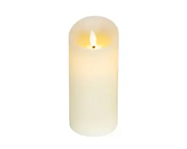 Lumineo ledkaars wave vlam 7.5x17cm creme/warm wit - afbeelding 1
