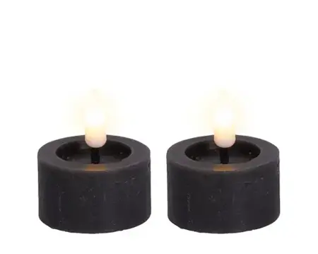 Lumineo ledtheelicht d4h5cm 2st grijs - afbeelding 2