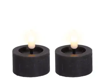 Lumineo ledtheelicht d4h5cm 2st grijs - afbeelding 2