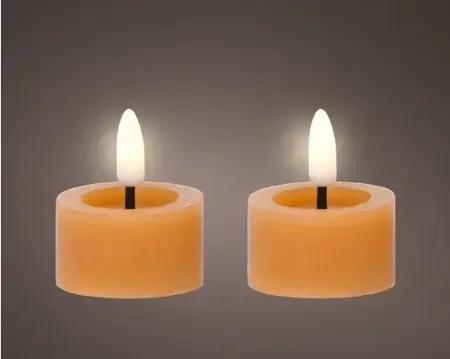 Lumineo ledtheelicht d4h5cm 2st oranje - afbeelding 3