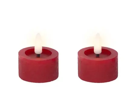 Lumineo ledtheelicht d4h5cm 2st rood - afbeelding 2