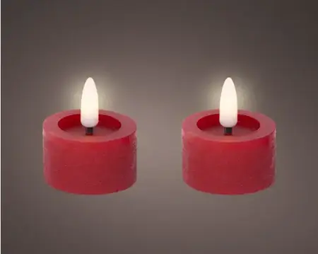 Lumineo ledtheelicht d4h5cm 2st rood - afbeelding 3