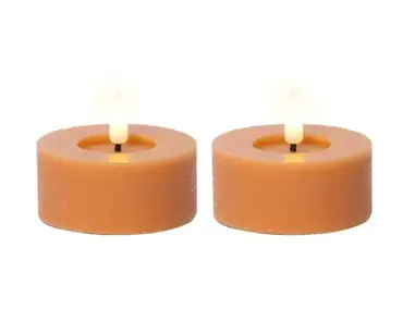 Lumineo ledtheelicht d7h6cm 2st oranje - afbeelding 2