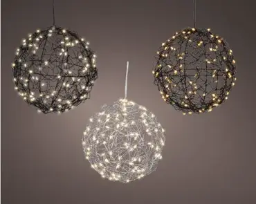 Lumineo micro led bal 15cm-60l warm wit - assortiment - afbeelding 2