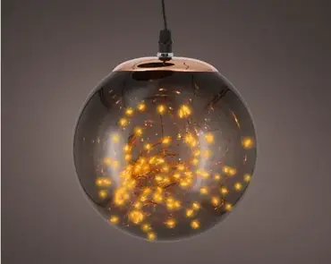 Lumineo micro led bal d18cm-80l grijs/klassiek warm - afbeelding 3