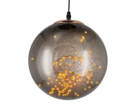 Lumineo micro led bal d25cm-110l grijs/klassiek warm - afbeelding 2