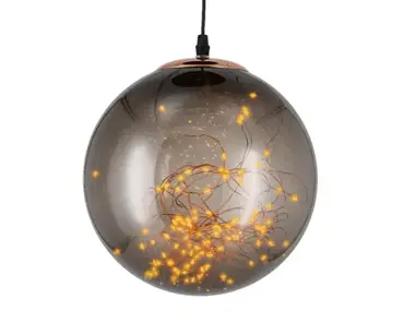 Lumineo micro led bal d25cm-110l grijs/klassiek warm - afbeelding 2