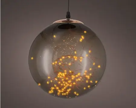 Lumineo micro led bal d25cm-110l grijs/klassiek warm - afbeelding 3