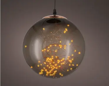 Lumineo micro led bal d25cm-110l grijs/klassiek warm - afbeelding 3