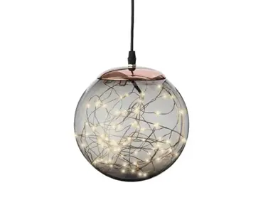 Lumineo micro led bal d30cm-140l grijs/klassiek warm - afbeelding 2