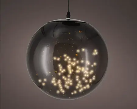 Lumineo micro led bal d30cm-140l zwart/warm wit - afbeelding 3