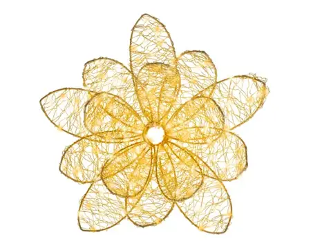 Lumineo Micro led bloem 58x16cm-300led goud/warm wit/klassiek warm - afbeelding 2