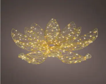 Lumineo Micro led bloem 58x16cm-300led goud/warm wit/klassiek warm - afbeelding 3