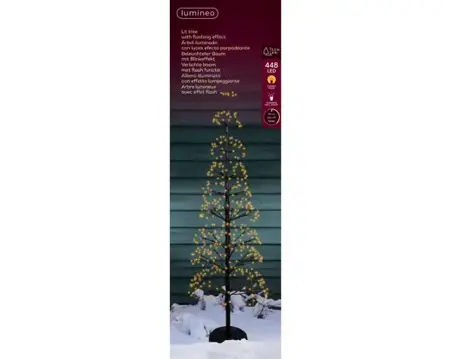 Lumineo Micro led boom 45x120cm-448led zwart/klassiek warm - afbeelding 1