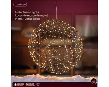 Lumineo micro led frame d38cm-600l zwart/klassiek warm - afbeelding 1